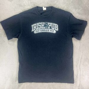 Port & Company Irish Pub Fly Eagles Fly T-Shirt Graphic Tee L